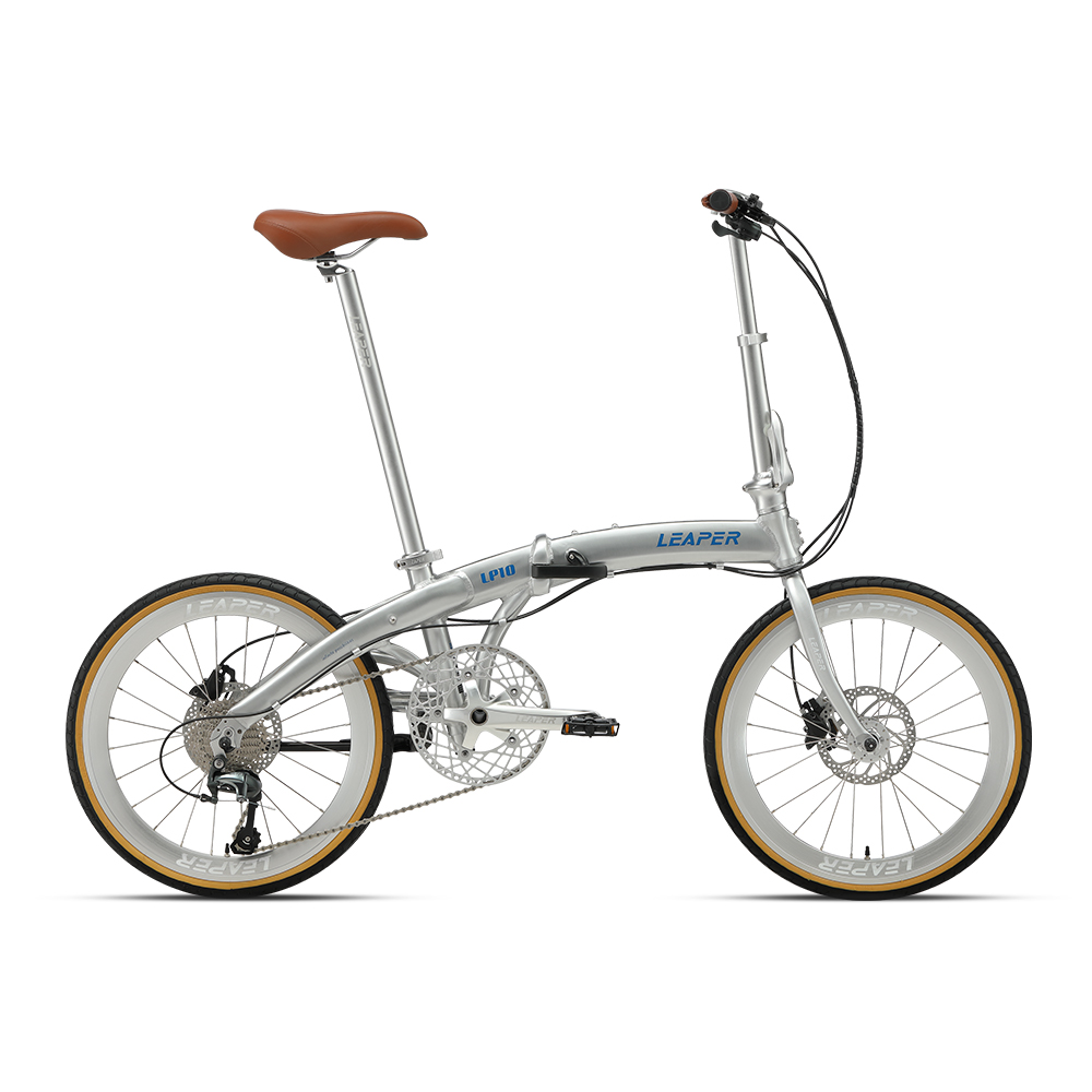 Commuting With Bike - Vélo pliant en cuir marron neuf,