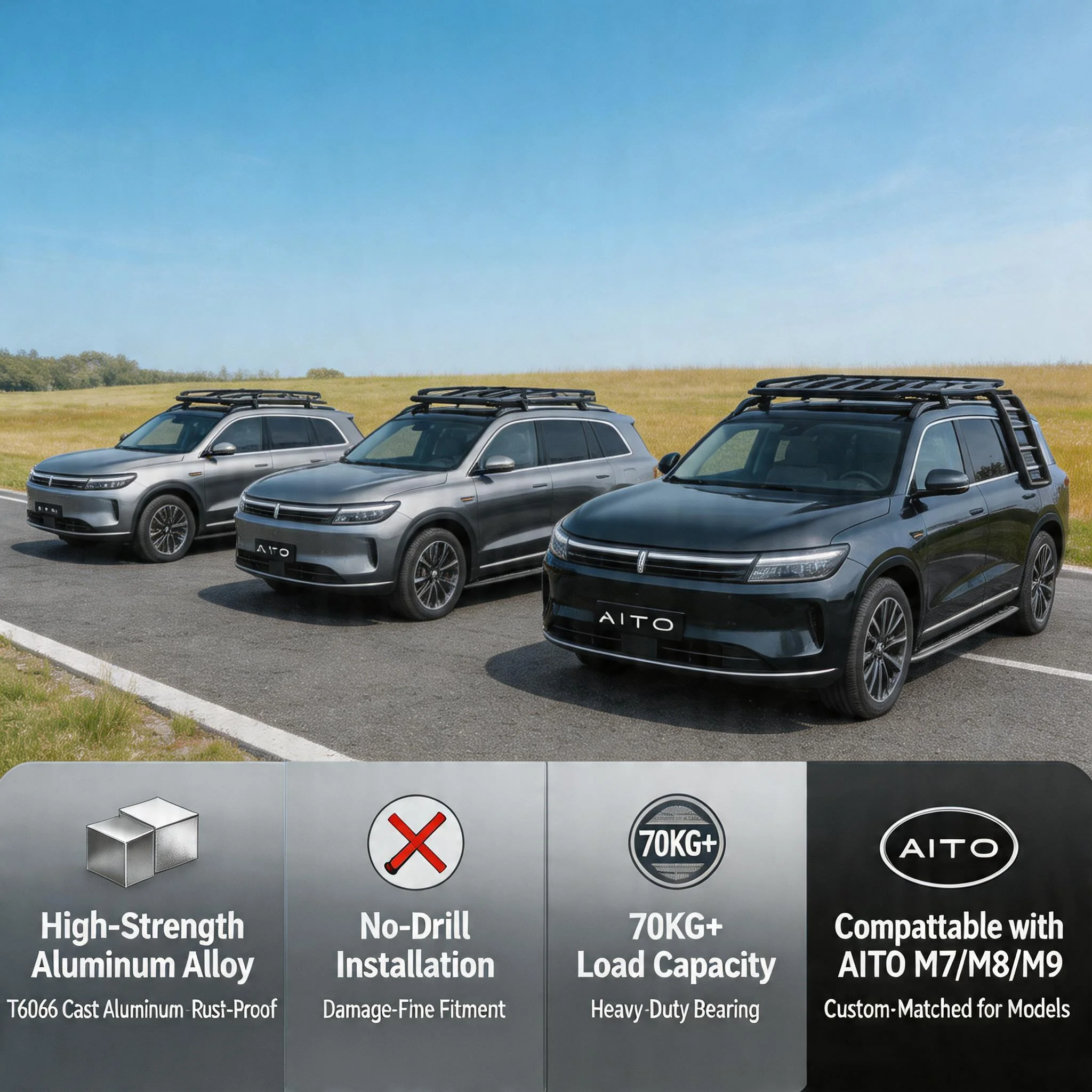Porte-bagages de toit en allia - Cargo Rack Aluminum avis et prix